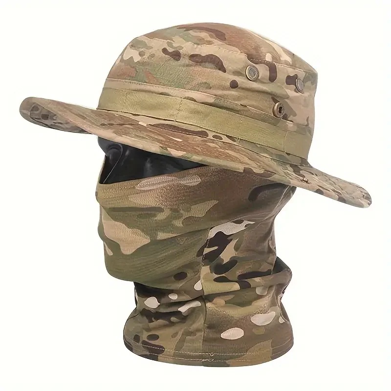 Boonie Hat Tactical - 카모플라주 부니캡 발라클라바 모자 세트 접이식