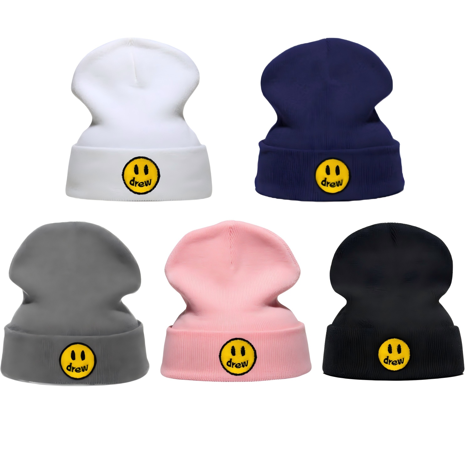 Beanie Cuffed Knit - 새로운 자수 니트 비니 남녀 겨울용