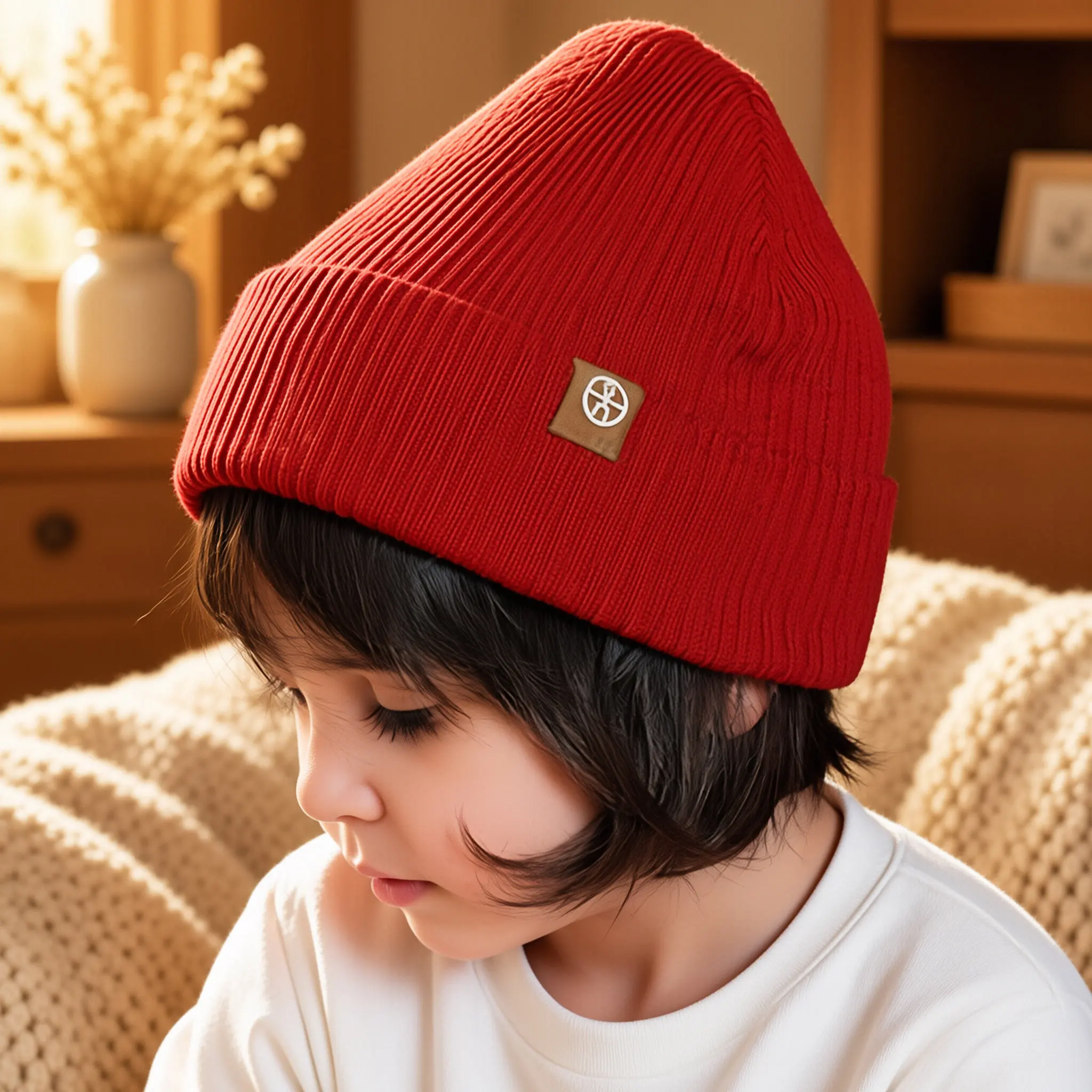 Beanie Cuffed Knit - 겨울용 신상 아동용 니트 모자, 따뜻한
