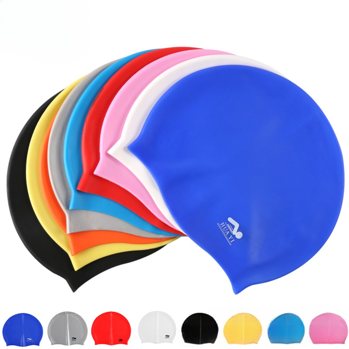 Swim Hat Silicone - 실리콘 탄성 수영 모자 남성 여성을위한