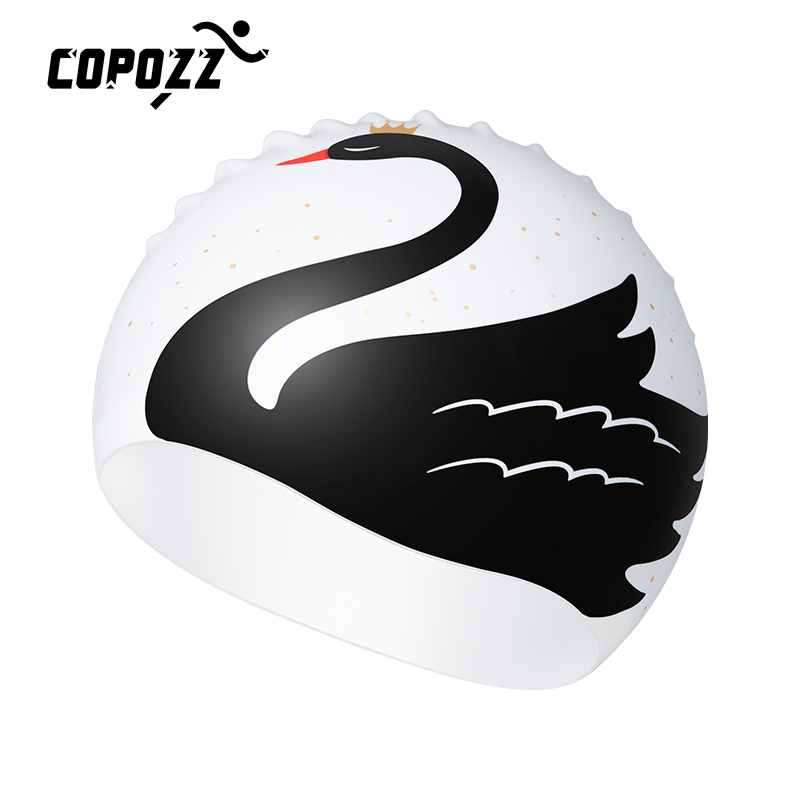 Swim Hat Silicone - 패턴 성인 수영 모자, 남성 및