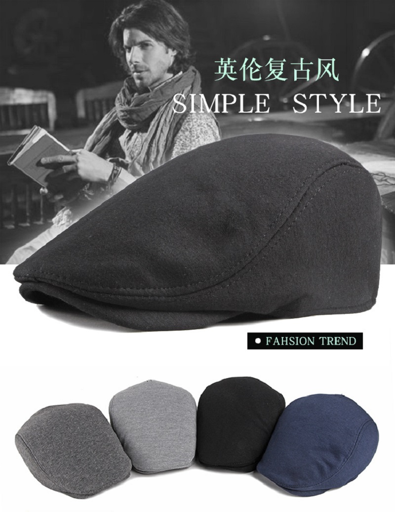 Newsboy Cap Ivy - 여성용, 남성용 면 소재 뉴스보이 캡,