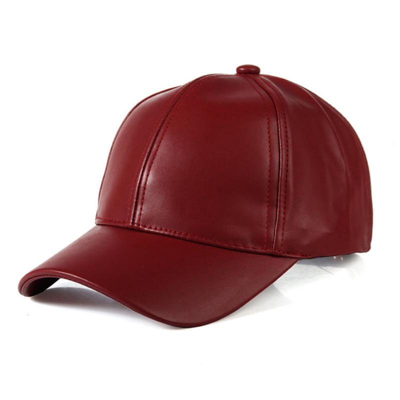 1PC 유니섹스 솔리드 남녀 공용 야구 모자 PU 가죽 - Baseball Cap Structured 리뷰 및 가격