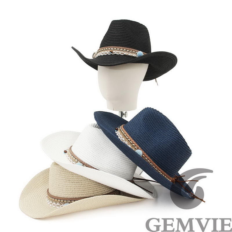 젬비 4컬러 레트로 야외용 봄 여름 카우보이 밀짚모자  - Cowboy Hat Straw 리뷰 및 가격