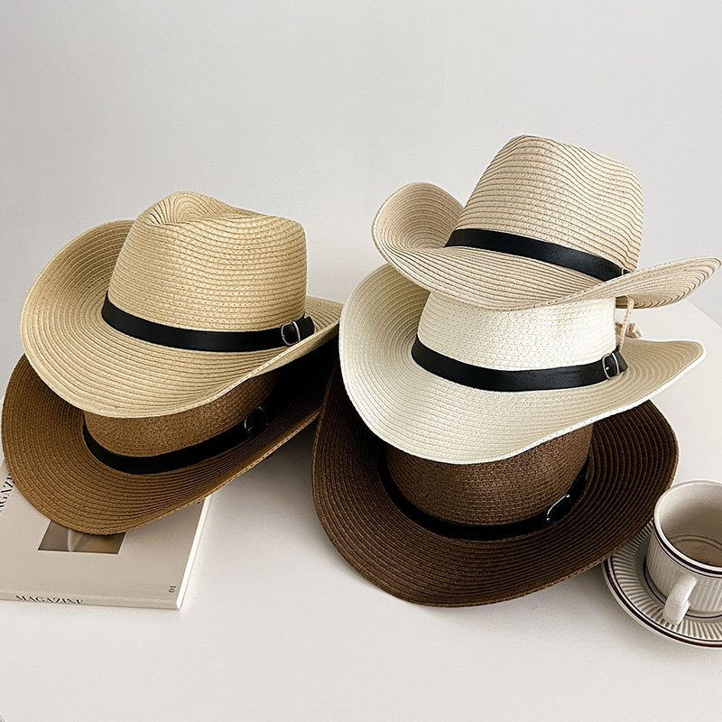 뜨거운 판매 봄 서부 카우보이 모자 밀짚 모자 자외선  - Cowboy Hat Straw 리뷰 및 가격