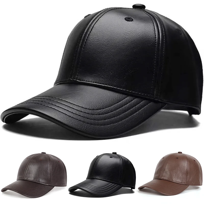 유니섹스 솔리드 남녀 공용 야구 모자 PU 가죽 힙합  - Baseball Cap Structured 리뷰 및 가격