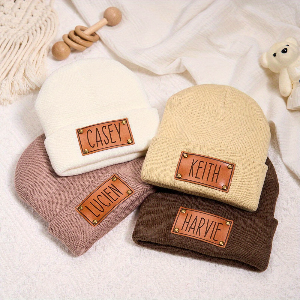 맞춤형 가죽 패치가 달린 비니, 원하는 이름을 새겨 넣 - Beanie Cuffed Knit 리뷰 및 가격