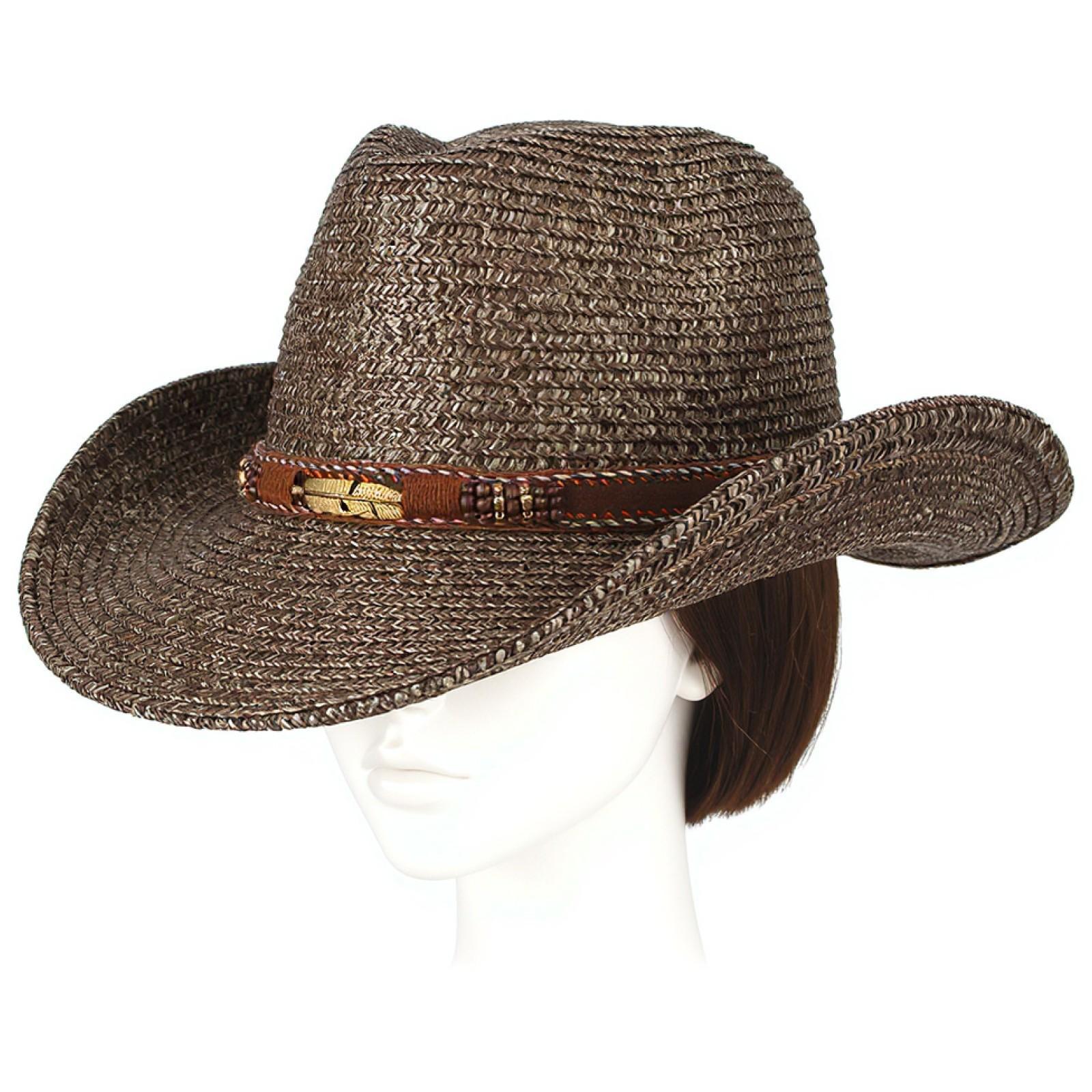 남녀공용, 챙이 넓은 밀짚 소재의 웨스턴 스타일 챙이  - Cowboy Hat Straw 리뷰 및 가격