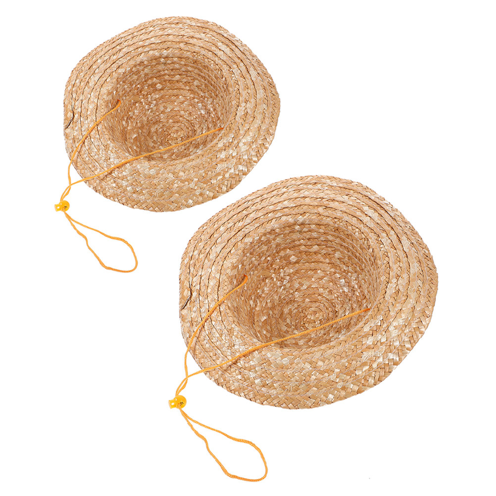 어린이용 밀짚 햇 2개 세트, 천연 소재, 표백 처리  - Sun Hat Wide Brim 리뷰 및 가격