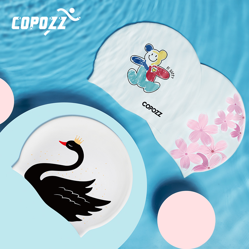 패턴 성인 수영 모자, 남성 및 여성용 긴 머리 방수  - Swim Hat Silicone 리뷰 및 가격