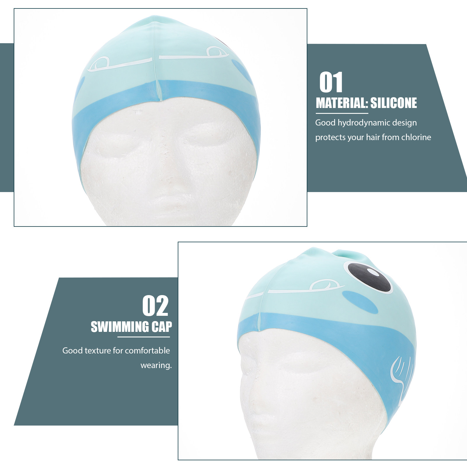 어린이용 실리콘 수영모, 넓은 챙, 방수 기능, 가벼운 - Swim Hat Silicone 리뷰 및 가격