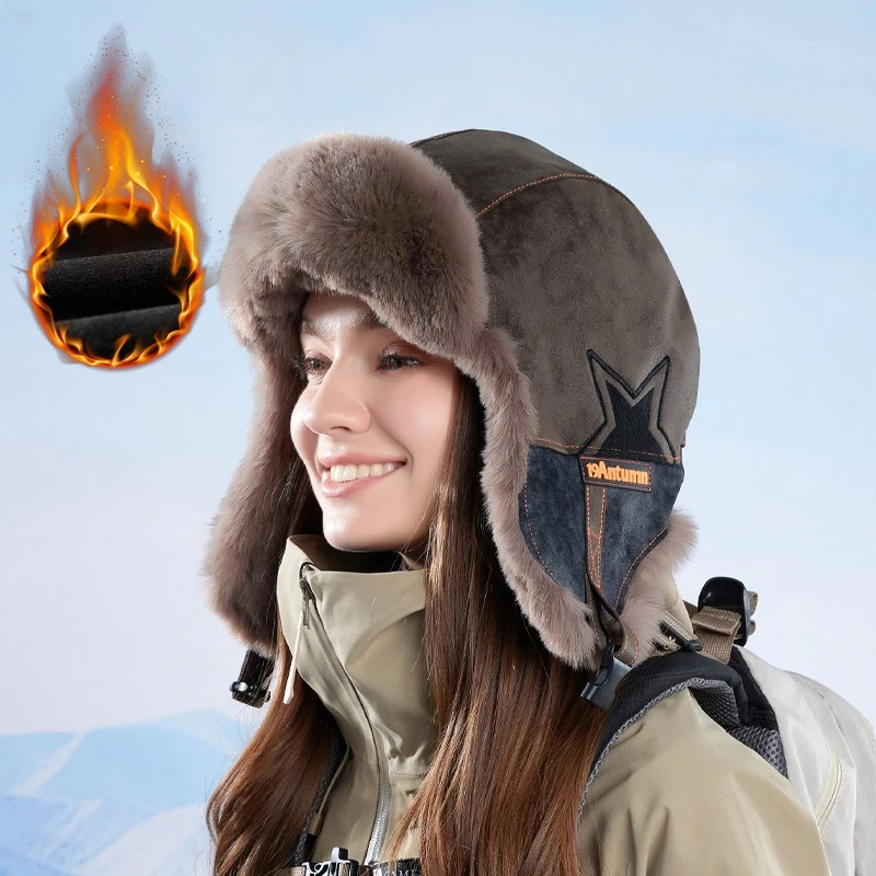 남녀공용 3-in-1 겨울용 트래퍼 모자, 두꺼운 인조 - Trapper Hat Ear Flap 리뷰 및 가격