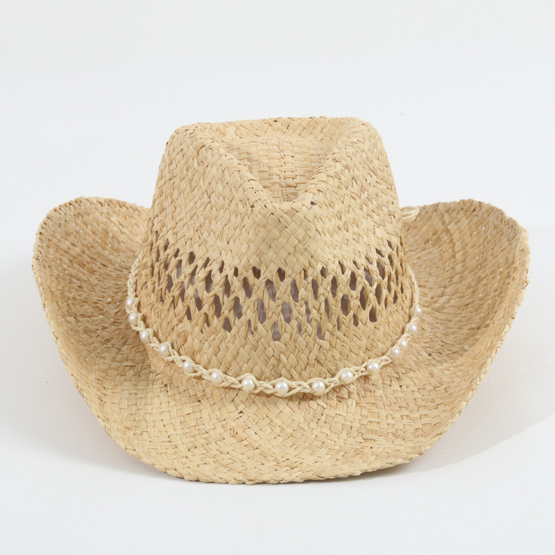유니섹스 뉴 카우보이 밀짚모자 속이 빈 디자인 통기성  - Cowboy Hat Straw 리뷰 및 가격